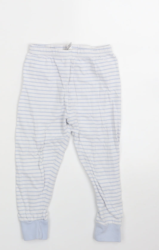 George Girls Blue Striped Capri Trousers Size 3-4 Years