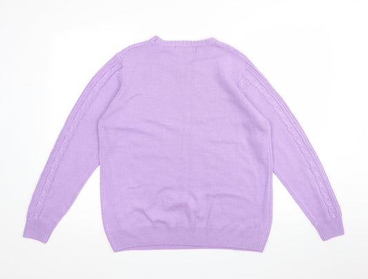 ISLE Womens Purple Pullover Sweatshirt Size M