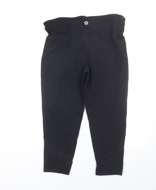 Tuff Womens Black Cropped Leggings Size L L20 in