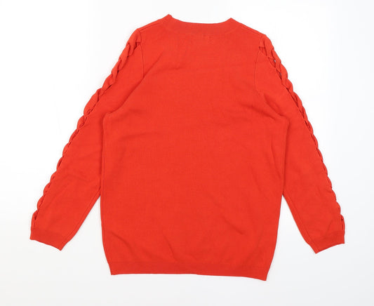 Soon Womens Red Pullover Jumper Size 12