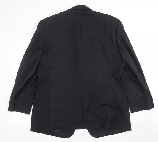 BHS Mens Black Striped Jacket Suit Jacket Size 44