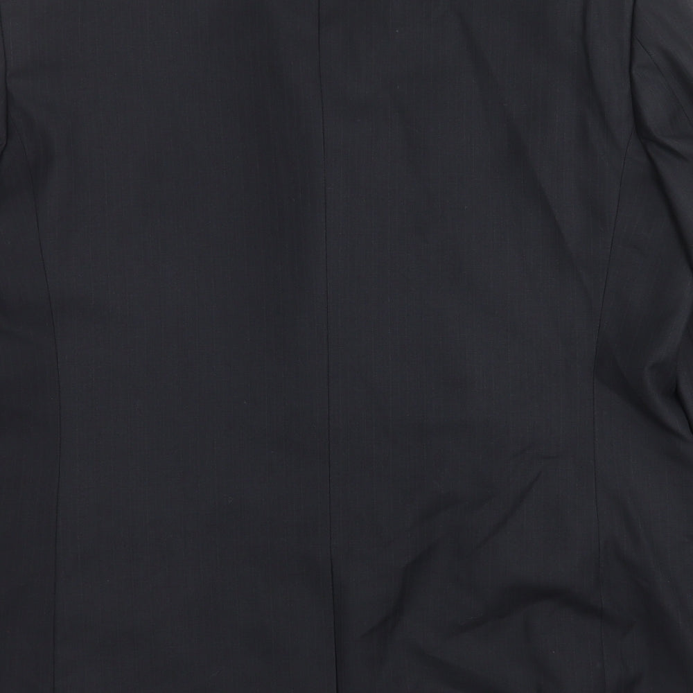BHS Mens Black Striped Jacket Suit Jacket Size 44