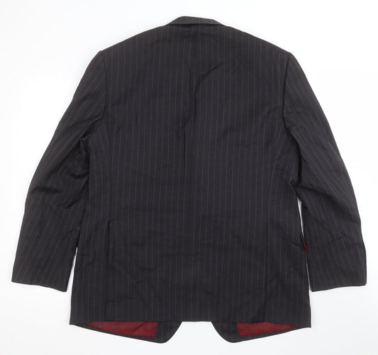 Marks and Spencer Mens Grey Striped Jacket Suit Jacket Size 44