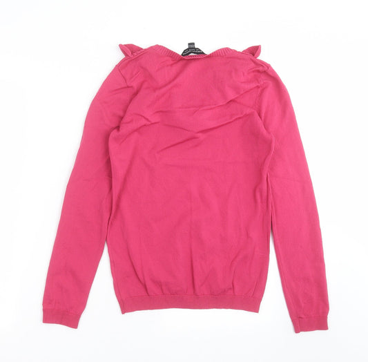 Dorothy Perkins Womens Pink Knit Pullover Jumper Size 10