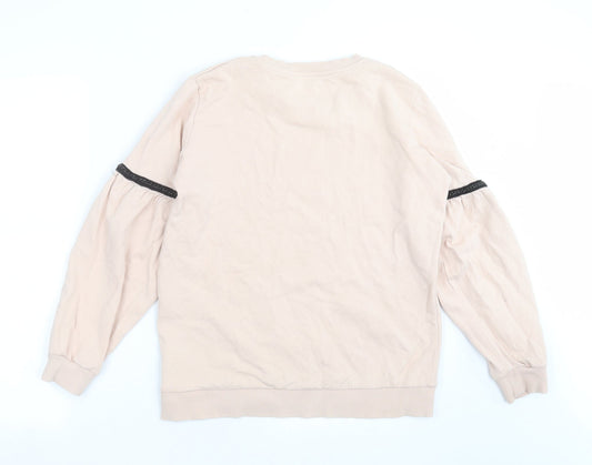 Dorothy Perkins Womens Pink Pullover Sweatshirt Size 10 - Chain detail