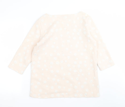 Tesini Womens Pink Geometric Pullover Jumper Size 14