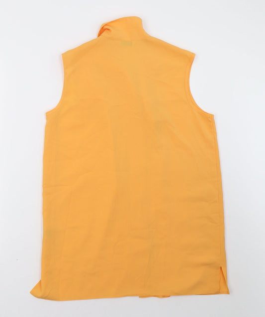 design essentials Womens Orange Basic Button-Up Size 14