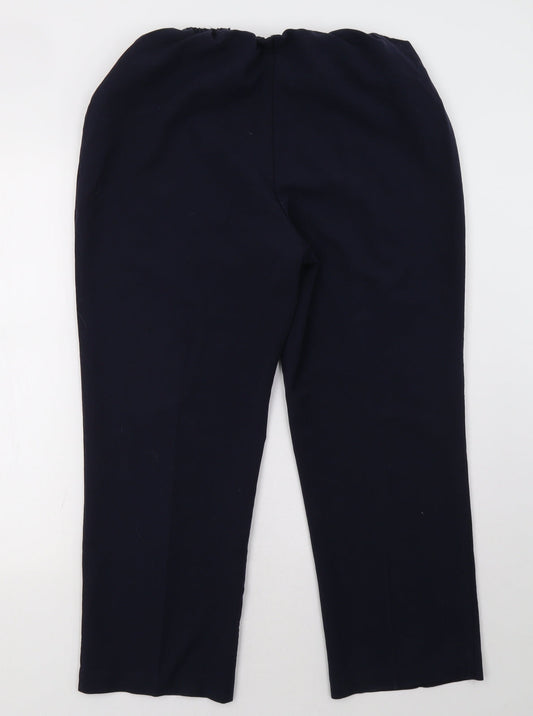 BM Collection Womens Blue Trousers Size 16 L30 in
