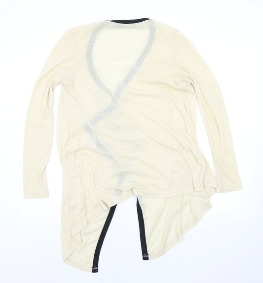 Zanzea Womens Beige Cardigan Jumper Size S