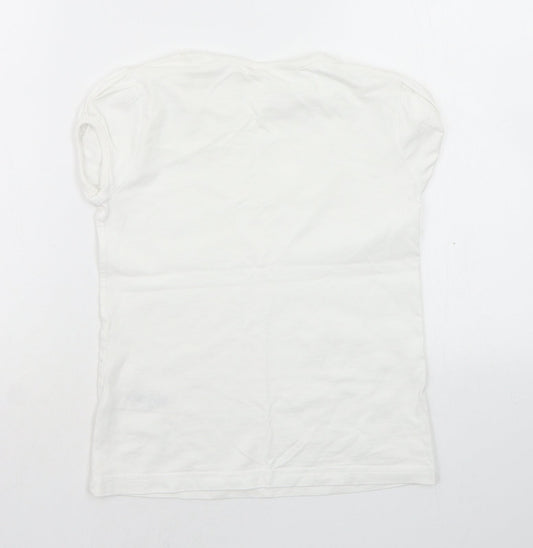 NEXT Girls White Basic T-Shirt Size 9 Years