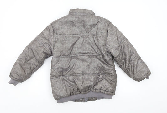 Exit Womens Grey Puffer Jacket Coat Size 8