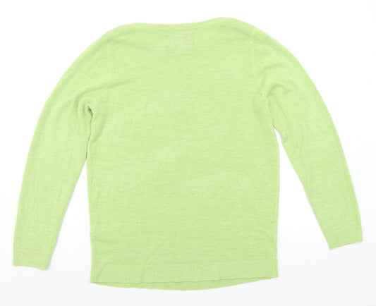 Debenhams Womens Green Pullover Jumper Size 14