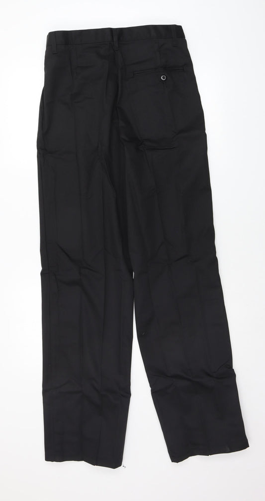 Boyd Cooper Mens Black Houndstooth Trousers Size 30 L33 in