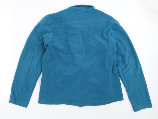 Oxy Lane Womens Blue Fleece Jacket Size 2XL