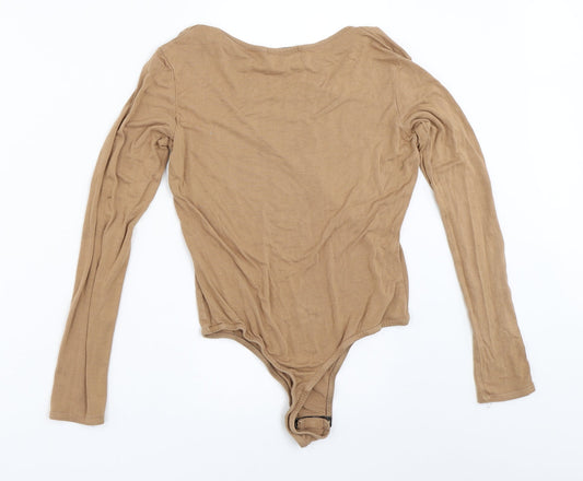 In the Style Womens Beige Basic T-Shirt Size 8