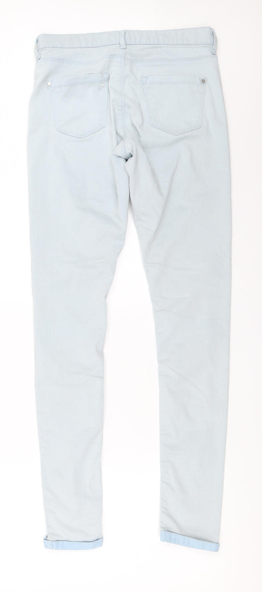 Topshop Womens Blue Skinny Jeans Size 30 in L34 in
