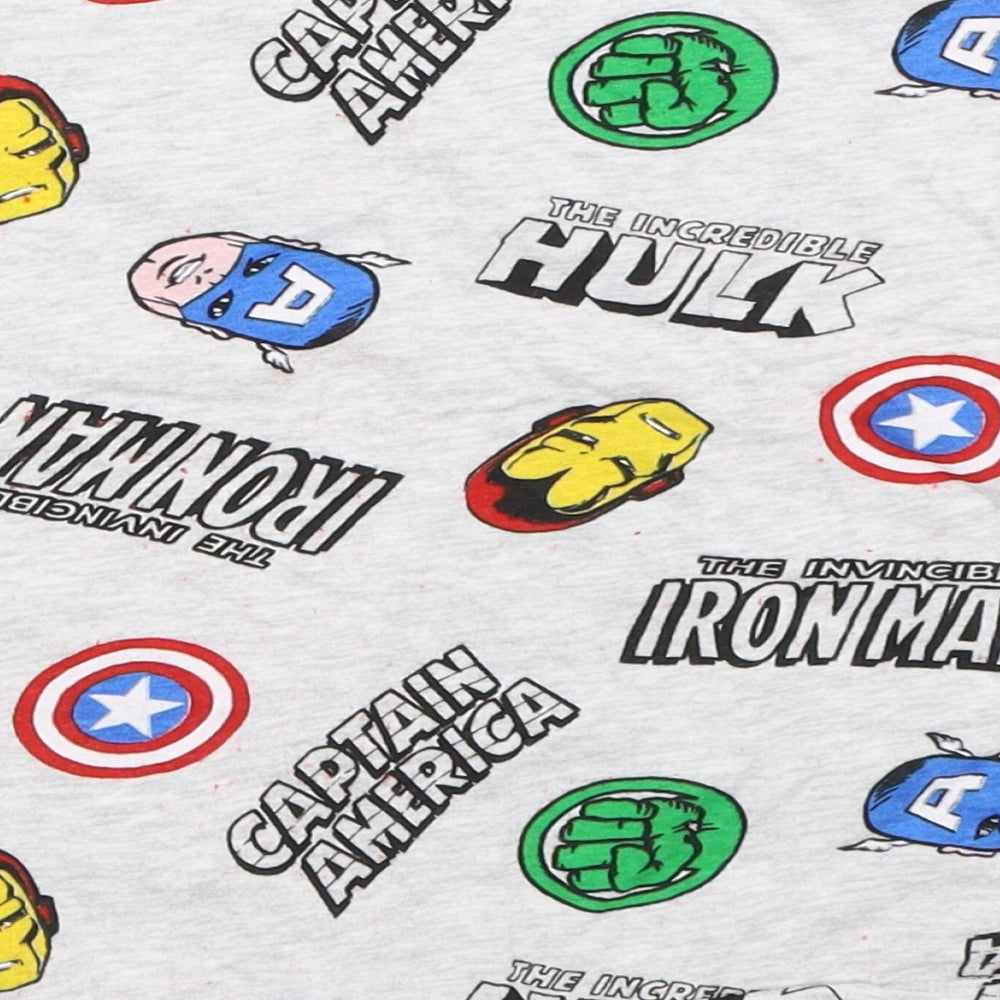 Marvel Boys Grey Basic T-Shirt Size 7 Years - marvel