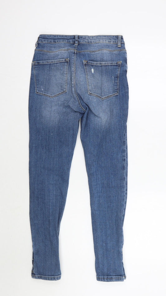 Very Womens Blue Skinny Jeans Size 8 L27 in