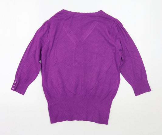 Marks and Spencer Womens Purple Pullover Jumper Size 14