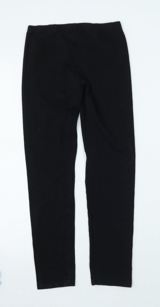 Nutmeg Girls Black Jegging Trousers Size 12 Years
