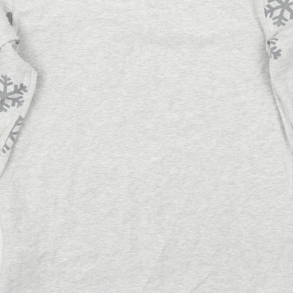 Marks and Spencer Girls Grey Geometric Basic T-Shirt Size 12 Years