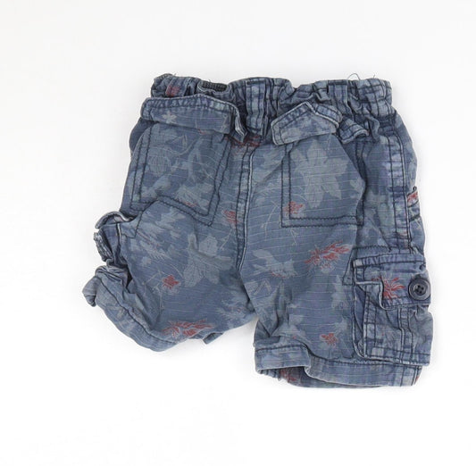 urban rascals Boys Blue Cargo Trousers Size 12-18 Months - shorts