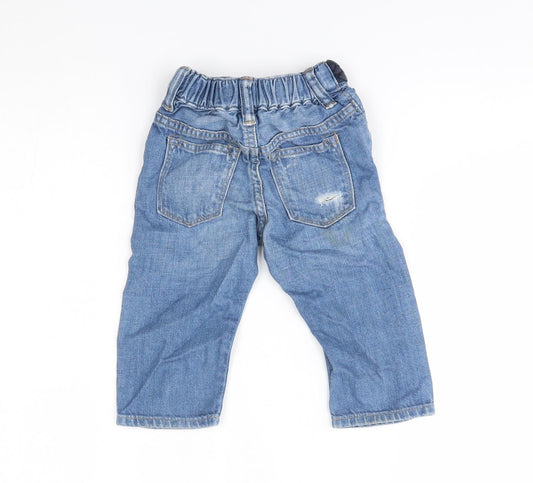 Gap Baby Blue Jeans Size 12-18 Months - distressed