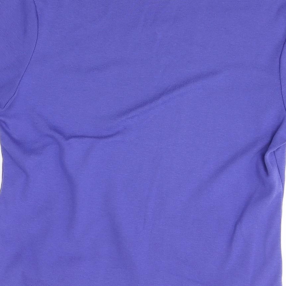 Preworn Womens Purple Basic T-Shirt Size 12
