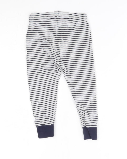 George Girls Grey Striped Pyjama Pants Size 2-3 Years