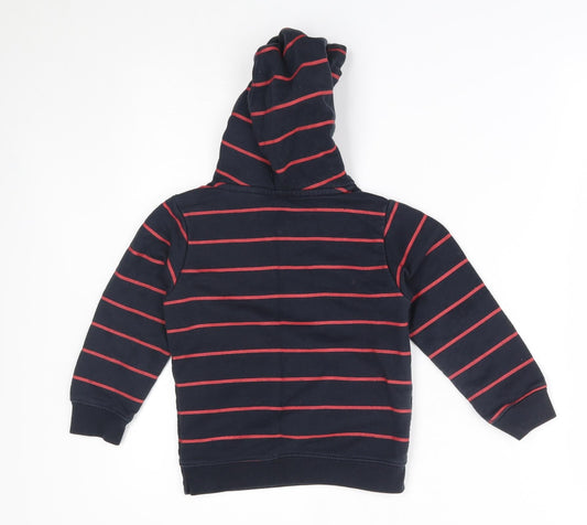 Beverly Hills Boys Black Striped Pullover Hoodie Size 5-6 Years