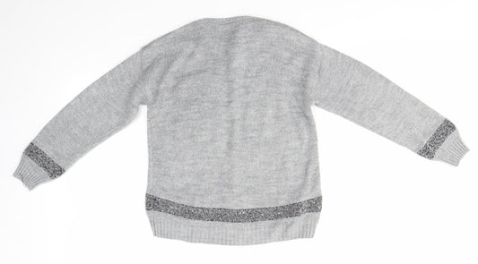 George Girls Grey Pullover Jumper Size 7-8 Years