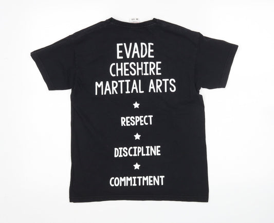 Fruit of the Loom Boys Black Basic T-Shirt Size 9-10 Years - Evade Martial Arts