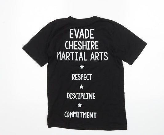 Preworn Boys Black Basic T-Shirt Size 10 Years - Evade Martial Arts