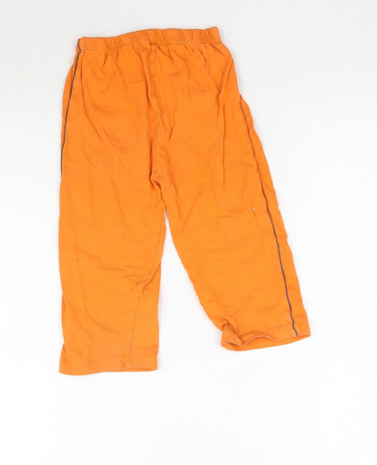 Primark Boys Orange Solid Pyjama Pants Size 2-3 Years