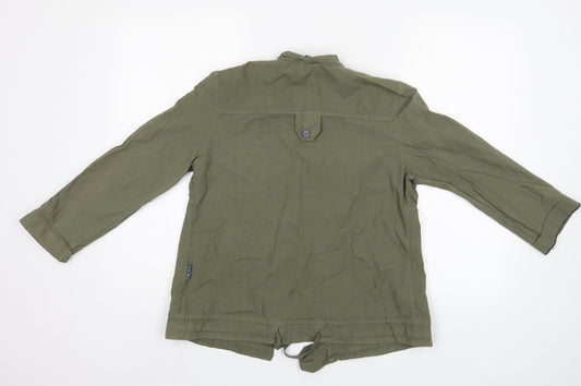 Manos Bratis Womens Green Basic Button-Up Size S