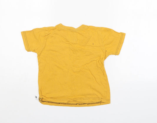 Rebel Boys Gold Basic T-Shirt Size 3-4 Years