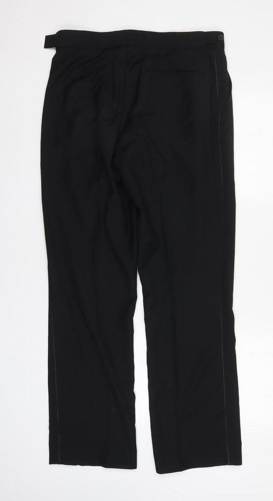 VOEUT Womens Black Trousers Size 12 L32 in