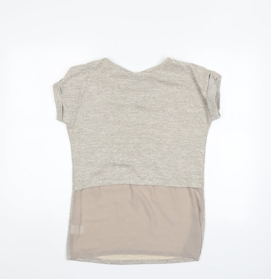 IZABEL Womens Ivory Jersey Blouse Size 8
