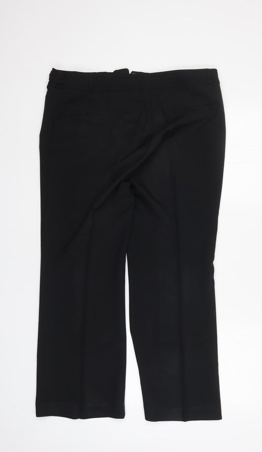 Dunnes Womens Black Trousers Size 14 L28 in