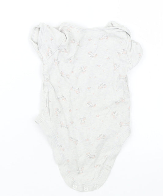George Girls Grey Geometric Babygrow One-Piece Size 12-18 Months