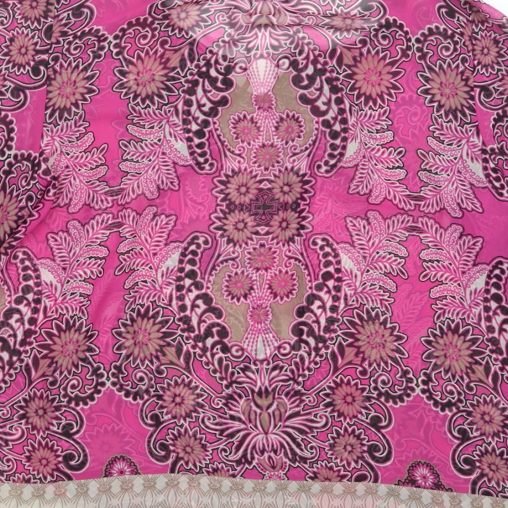 Style&co. Womens Pink Geometric Basic Blouse Size XL