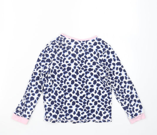 John Lewis Girls Blue Animal Print Top Pyjama Top Size 6 Years