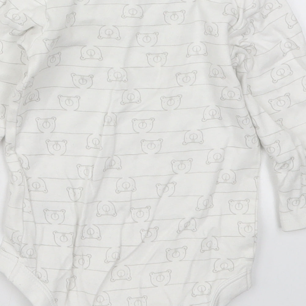 TU Baby White Striped Babygrow One-Piece Size 12-18 Months - Bears