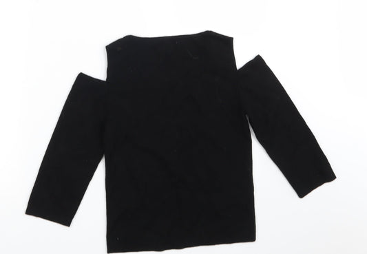 Monsoon Womens Black Knit Pullover Jumper Size 10