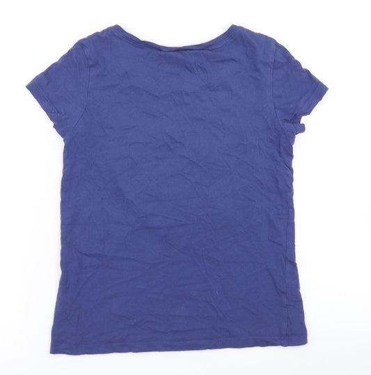 H&M Girls Blue Basic T-Shirt Size 11 Years