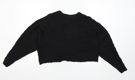 Select Womens Black Knit Pullover Jumper Size S