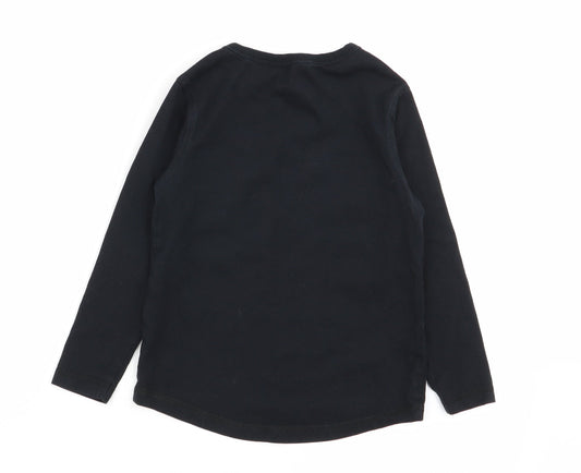 Asda George Boys Black Basic T-Shirt Size 2-3 Years