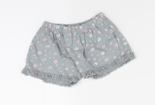 Disney Girls Grey Floral Hot Pants Shorts Size 3-4 Years