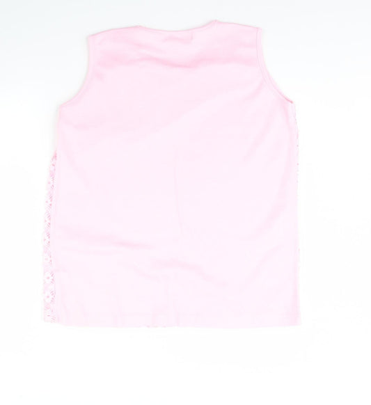 Papillon Womens Pink Basic Tank Size S