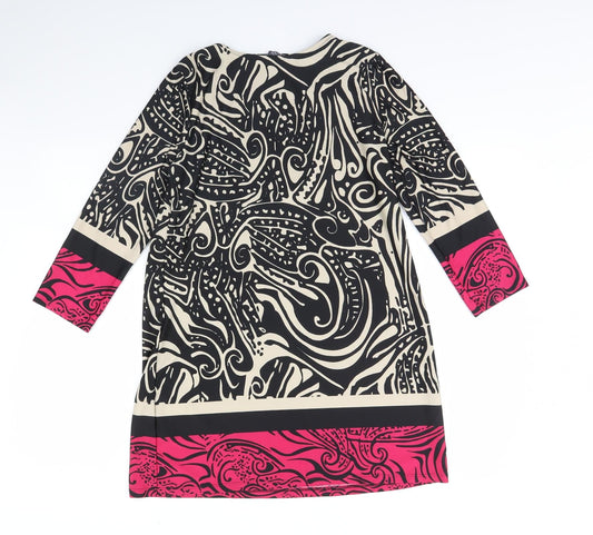 BHS Womens Black Geometric Shift Size 14